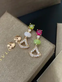 Bvlgari Hollow Colored Diamond Dress Earrings Celebrity Style Official Website Featured