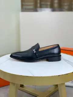 Hermès Men’s Fashion Formal and Casual Leather Shoes Slip-on Style