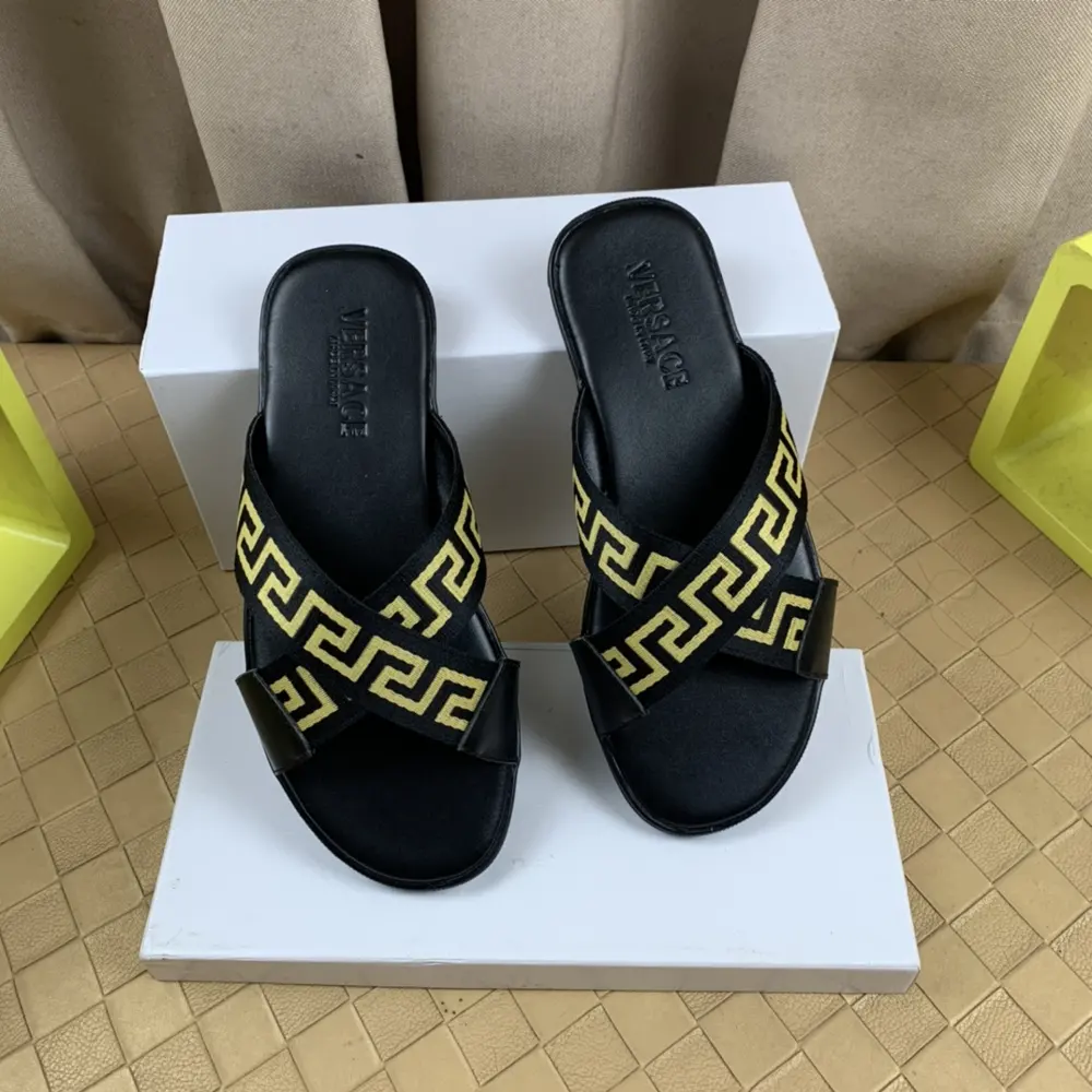 Versace casual slippers Official website original 1:1 mold Original quality