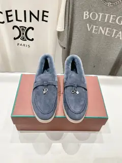 Loro piana furry shoes