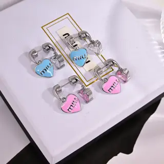miumiu letter earrings