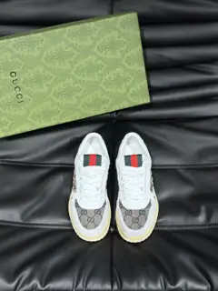 Gucci Re-Web series Men’s webbing leather sneakers