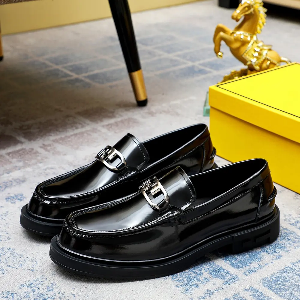 FENDI men’s formal leather shoes Classic series not to be missed The