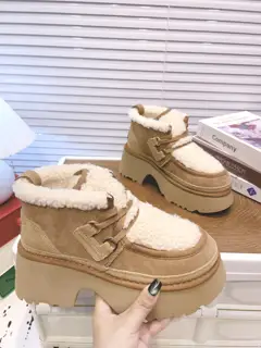 UGG autumn and winter new thick-soled wedge-heeled mermaid lace-up boots