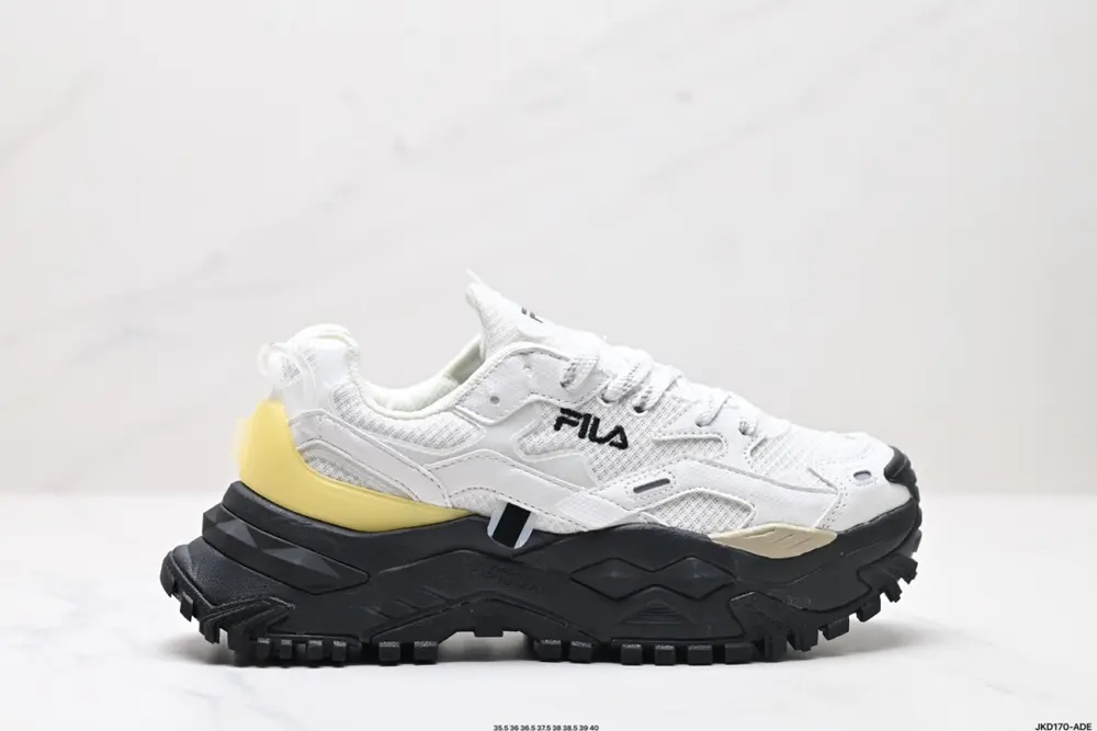 FILA FUSION Fila fashion brand BIANCO fabric synthetic leather hard candy stitching shock T12W321301FSG