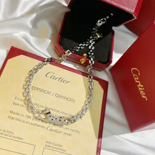 Cartier leopard full diamond version necklace shipped Classic aristocratic style
