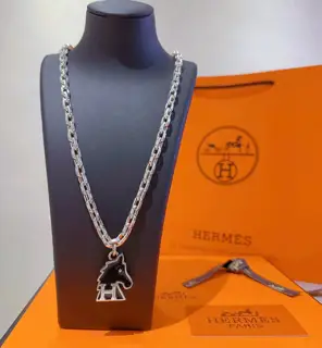 HERMES necklace H series jewelry imported and customized. High-end chain classic match new