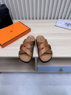 Hermès snake-print sandals