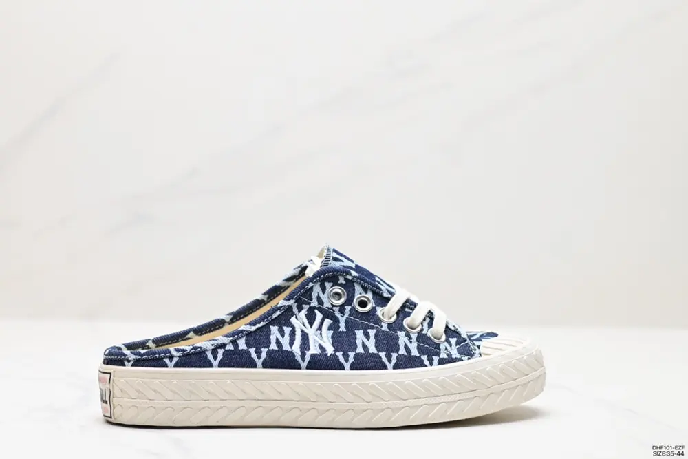 MLB Biscuit Shoes NY Yankees Retro Canvas Half Slippers 32SHS1011