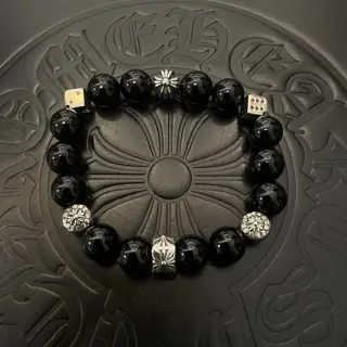 Chrome Hearts Classic Retro Multi-element Obsidian Bracelet