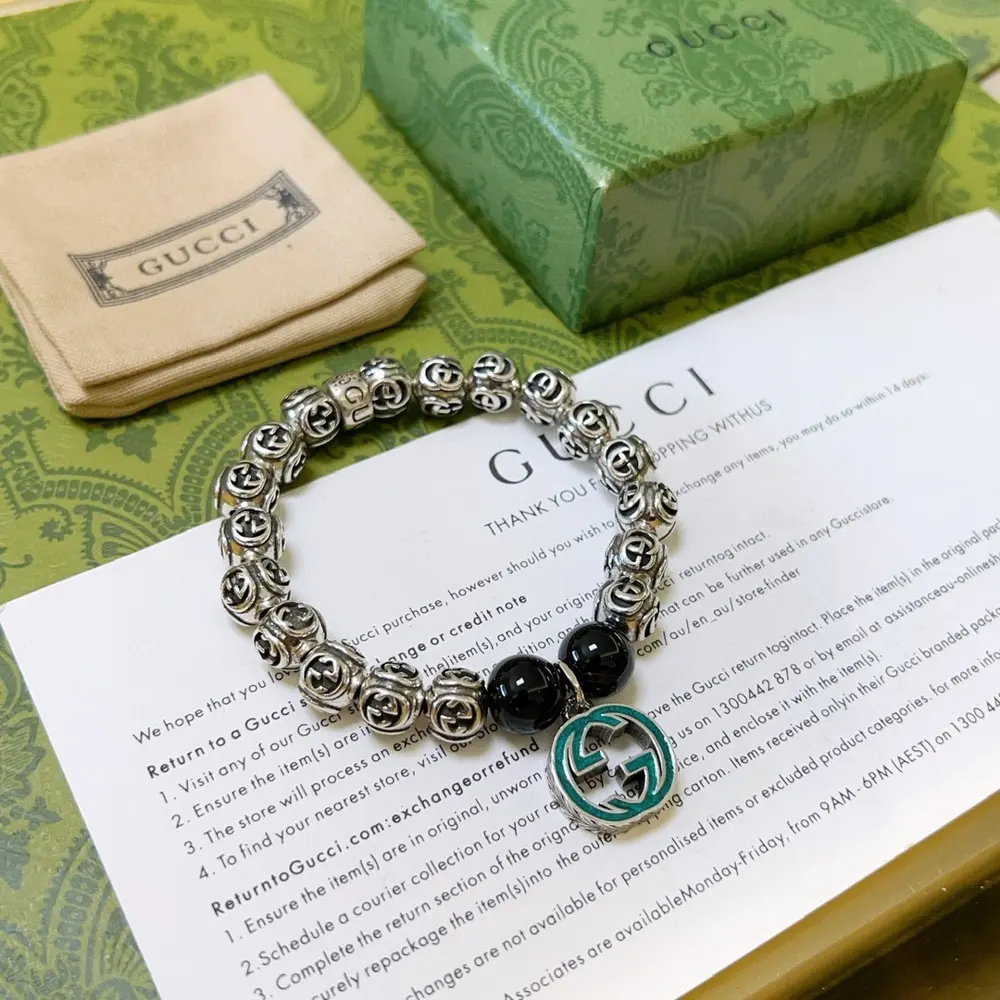 Gucci bracelet Luxury bracelet for men and women. The latest full-piece agate beaded