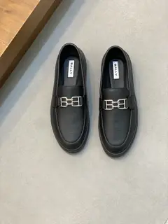 Bally PAIPEL slip-on men’s shoes Unique brand logo design Fashionable and versatile Lychee