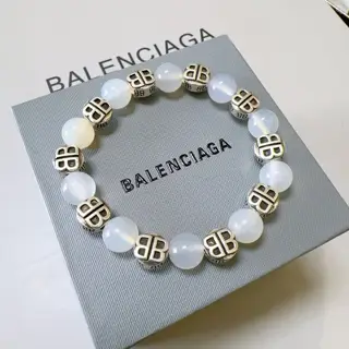 Balenciaga natural white giant clam bracelet