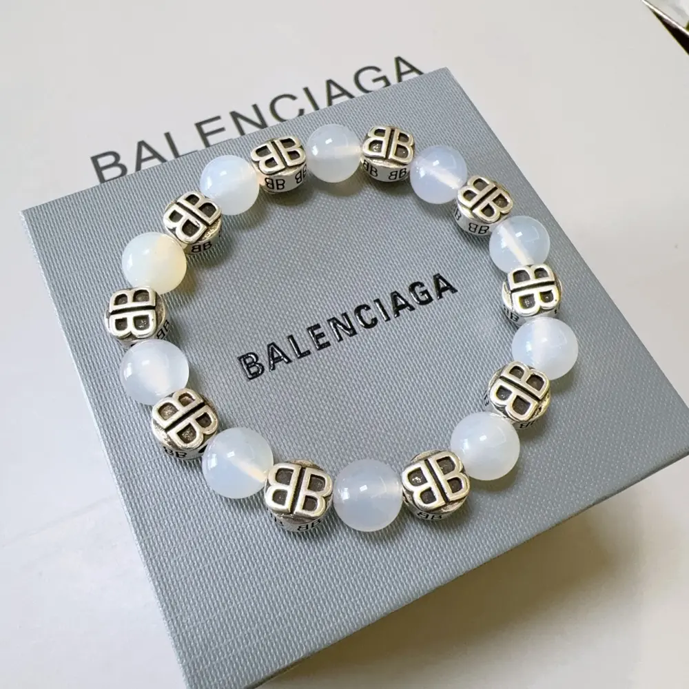 Balenciaga natural white giant clam bracelet