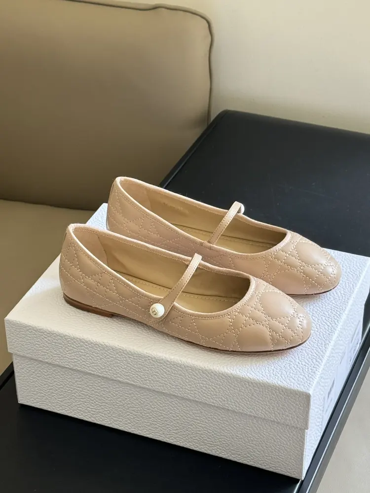Dior Pearl Mary Jane Flat Shoes