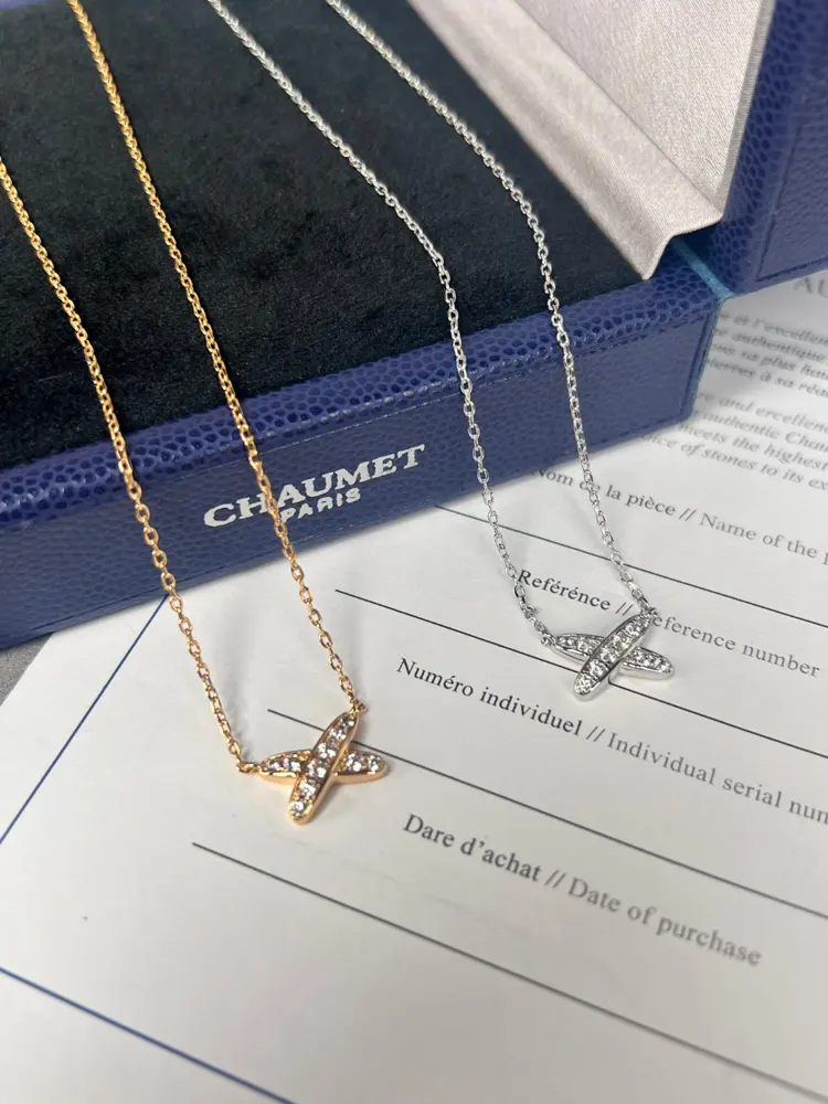 Chaumet Liens Collection Diamond X Necklace