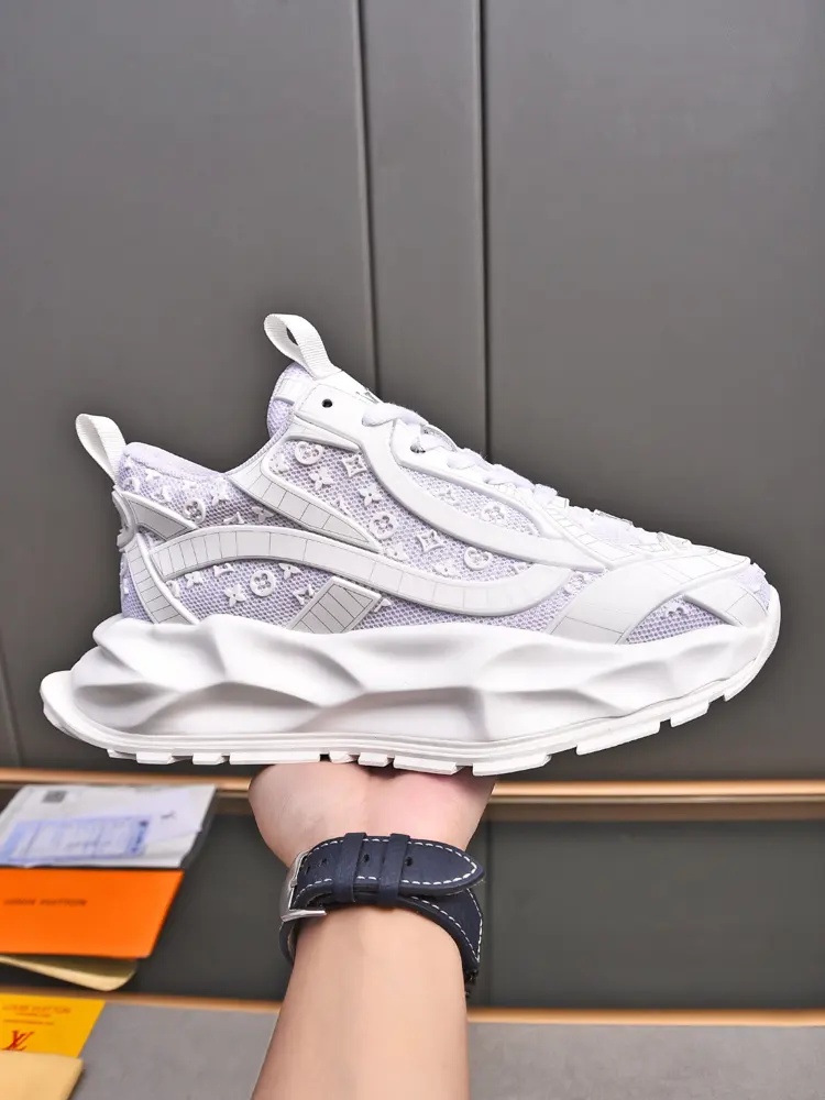 Louis Vuitton sneakers imported mesh with high-tech glue dripping technology cowhide