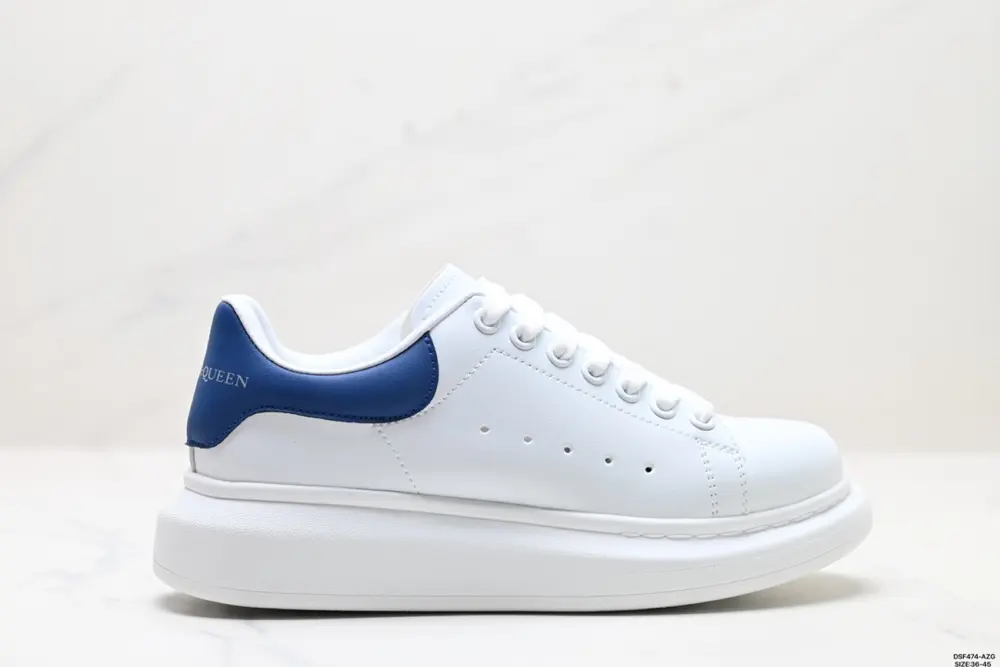 Italian luxury brand Alexander McQueen Sole Leather Sneakers low-top fashion thick-soled 553770