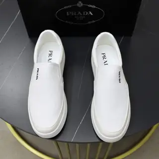 Prada sneakers. Material: original brand cloth with soft sheepskin lining