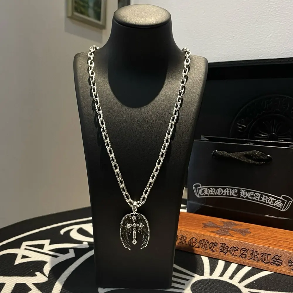 Chrome Hearts classic mother-and-child ring necklace