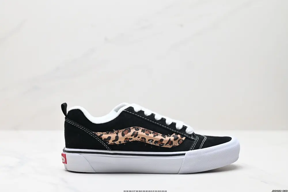 Vans Knu SKool Vans fat version color-blocked low-top classic bread shoes for men and women