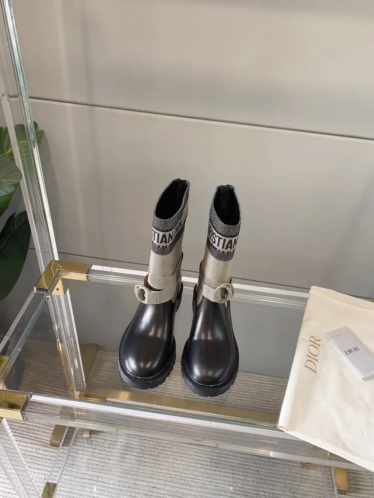 Dior retro series short boots knight boots