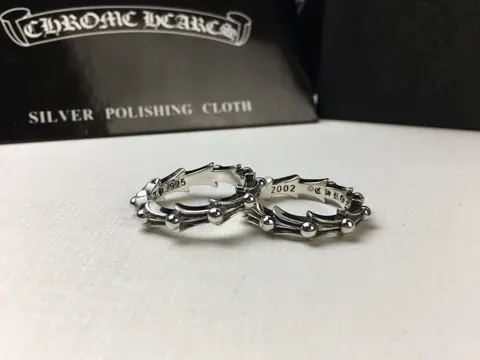 Chrome Hearts cross tail wave ring Exquisite carving