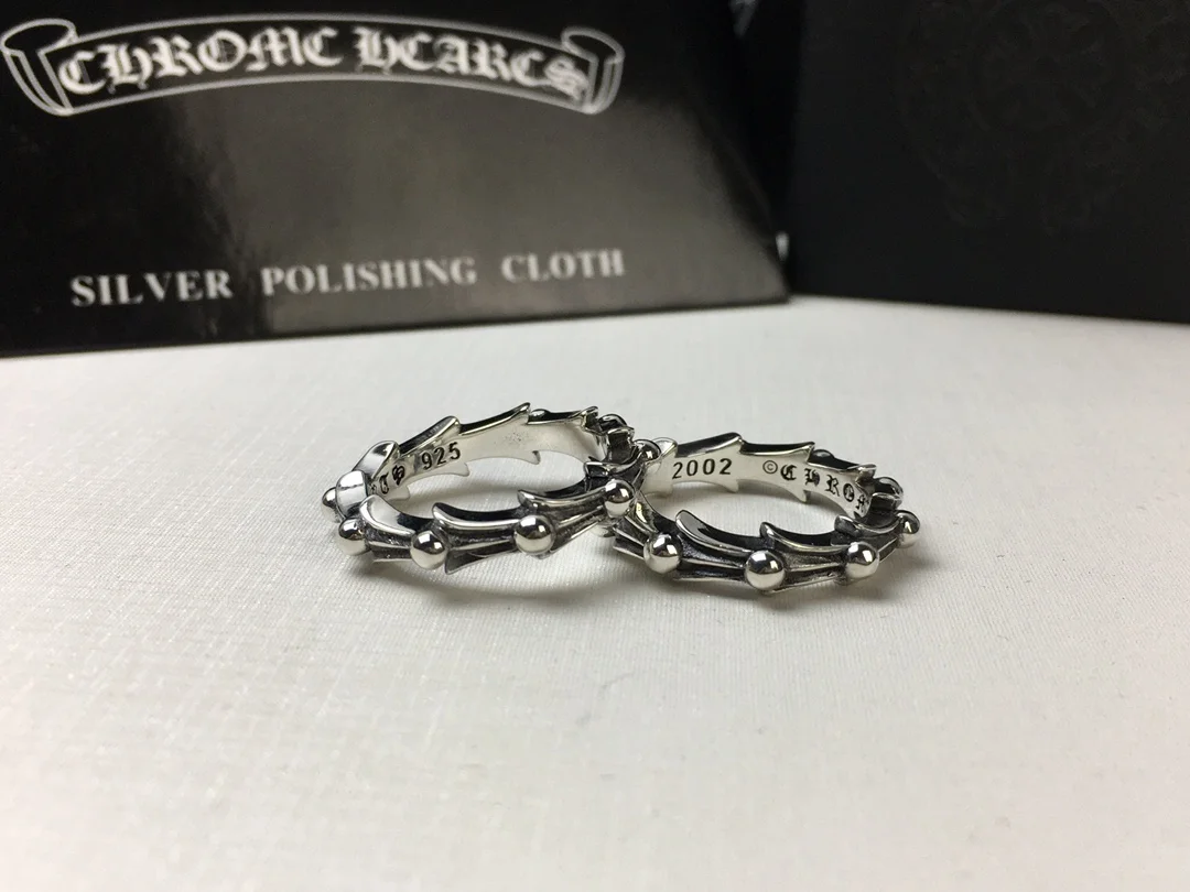 Chrome Hearts cross tail wave ring Exquisite carving