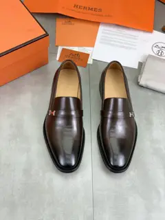 Hermès Formal and Casual Leather Shoes Slip-on Men’s Shoes Series