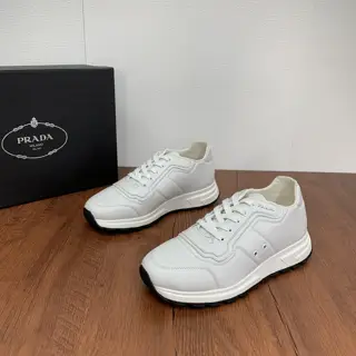 Prada lace-up leather sneakers