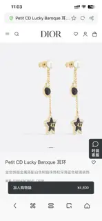 Dior new five-pointed star earrings. The metal texture counterattack version of the letter