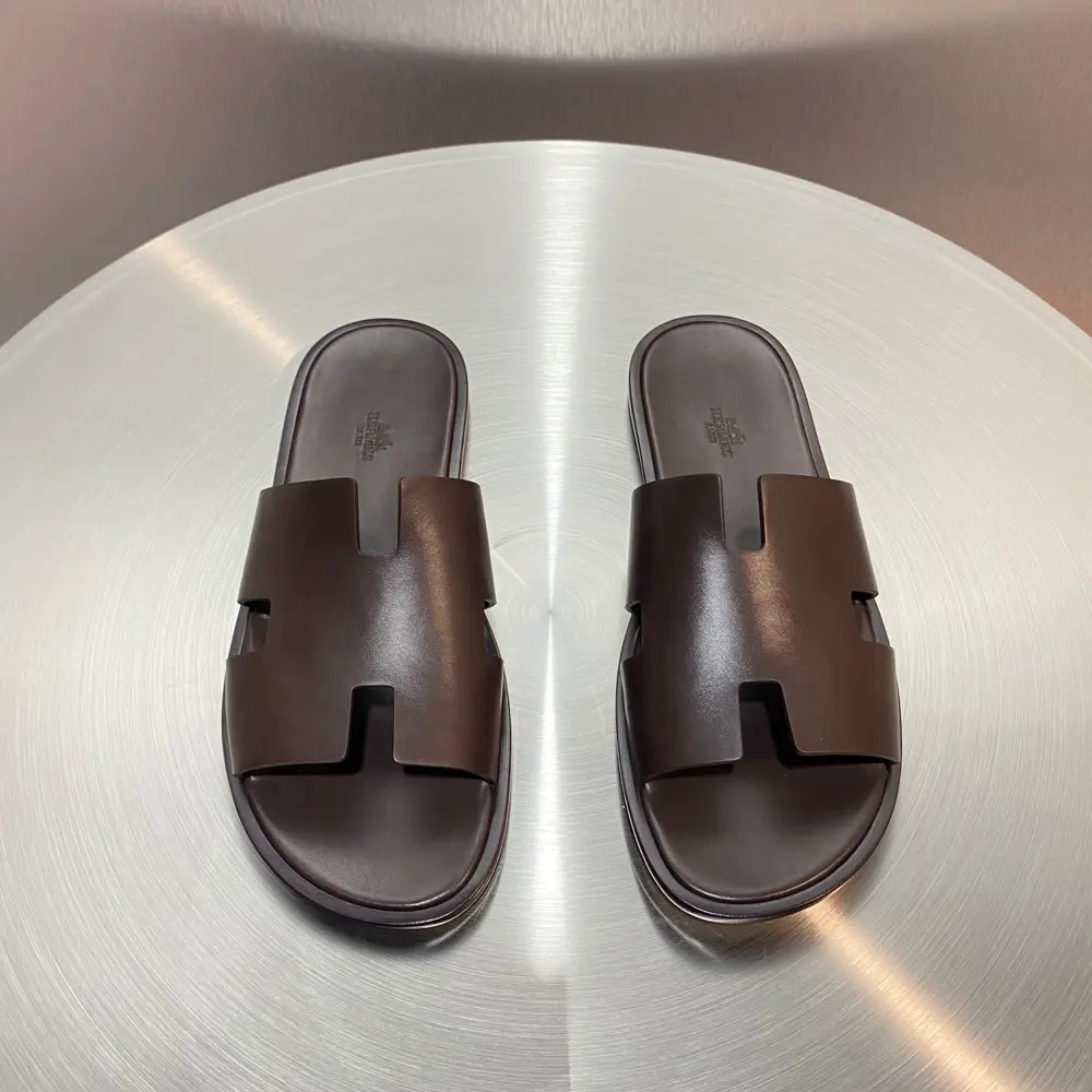 Hermès Classic H Slippers ~ High-end men’s sandals• beach shoes slippers ~ counter