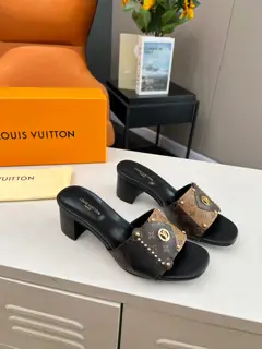 Louis Vuitton flat sandals with Monogram and Monogram Reverse canvas