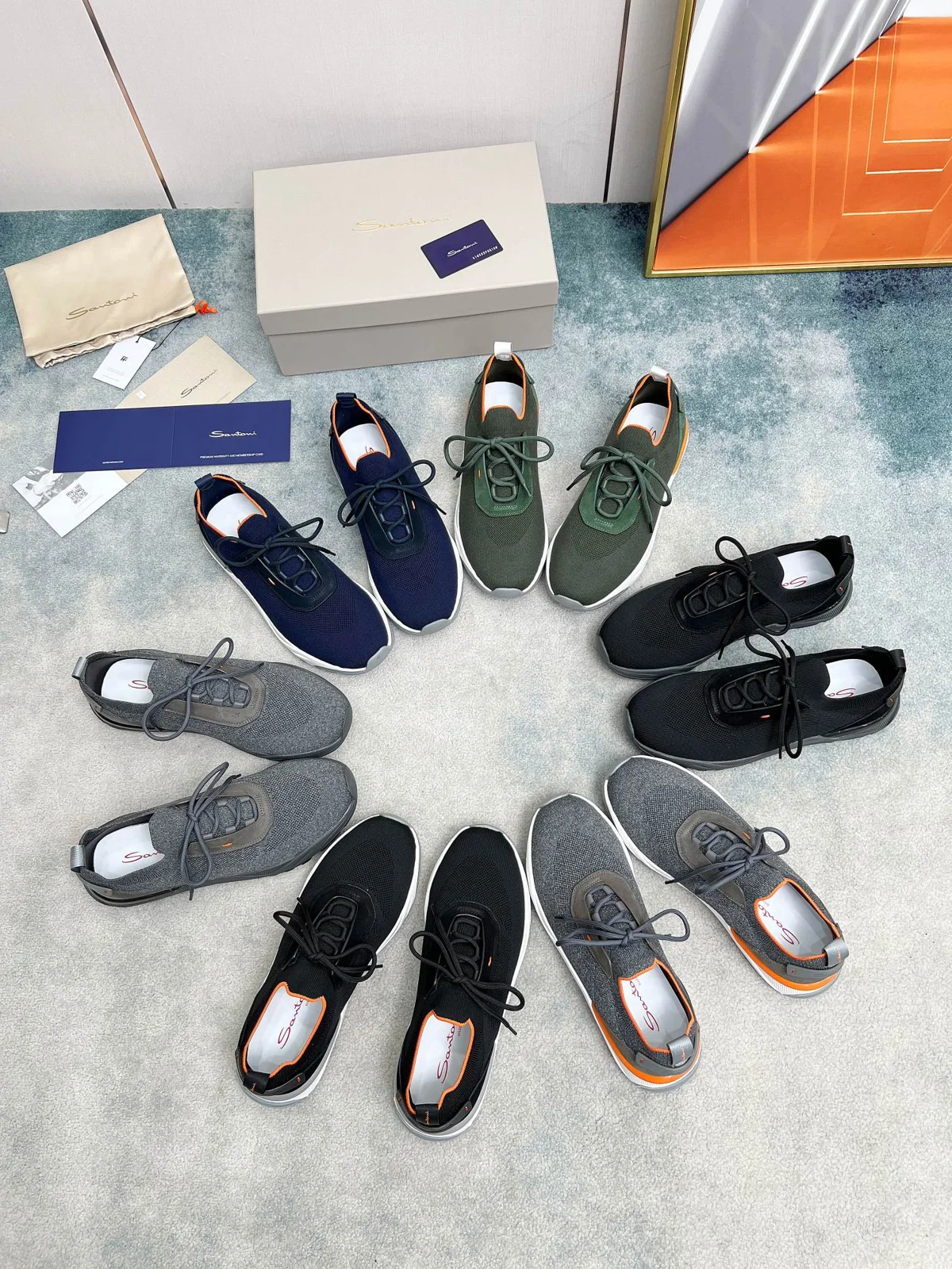 The Santoni leather goods brand originated in 1975. The founder