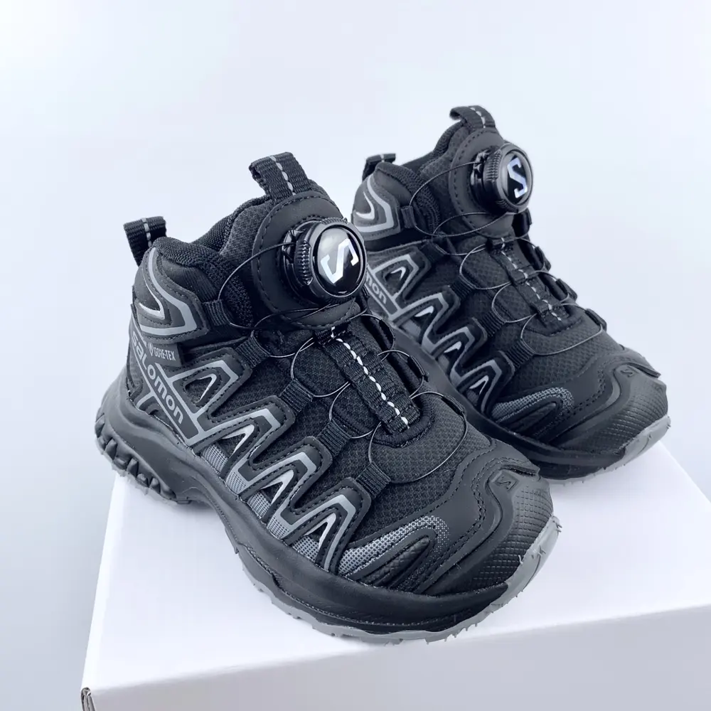 Salomon 3D mid-cut series rotating button children’s shoes