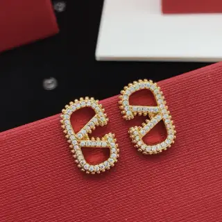 Valentino V-shaped diamond earrings