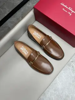 Salvatore Ferragamo men’s business casual leather shoes with leather soles|Imported suede