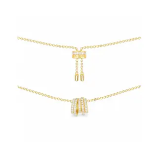Apm monaco gold multi-circle slim waist necklace female clavicle chain fashion light luxury