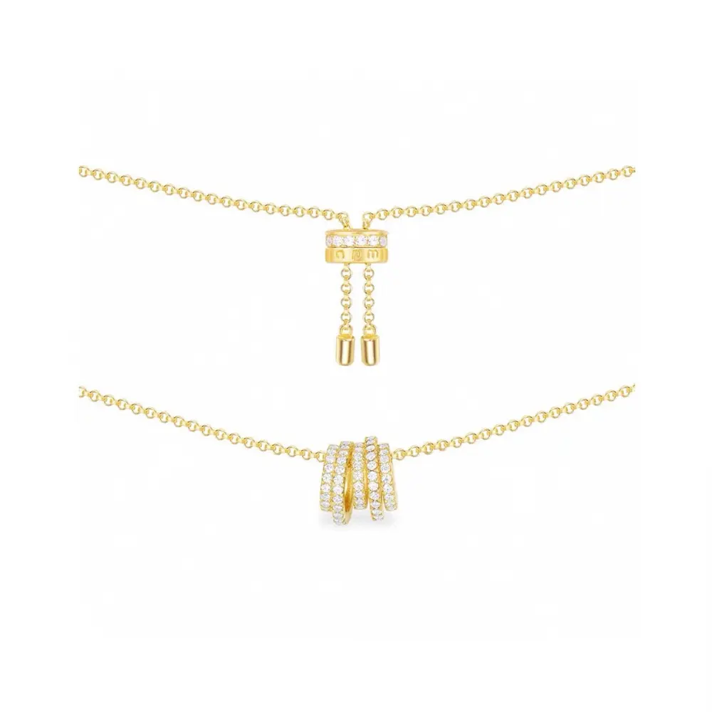 Apm monaco gold multi-circle slim waist necklace female clavicle chain fashion light luxury
