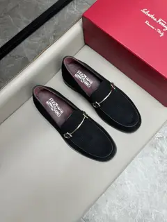 Salvatore Ferragamo men’s business casual leather shoes with leather soles|Imported suede
