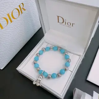 DIOR Multi-element agate Thai silver style bracelet
