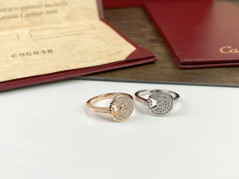 Cartier amulet full diamond ring Micro-inlaid imported simulated high-carbon diamonds