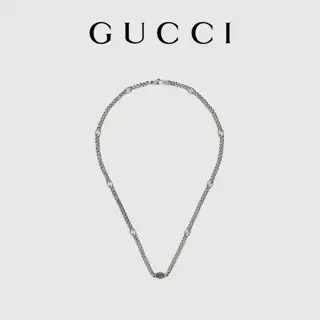 GUCCI Interlocking Double G Thin Necklace for Women and Men
