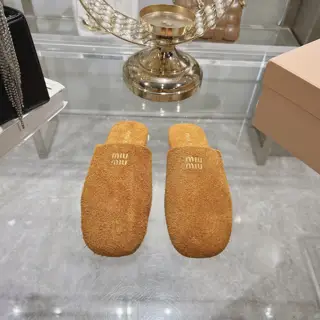 Miu Miu Miu 24s new summer Mules lazy closed toe half slippers