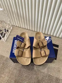 Birkenstock Boston leather cork slippers Birkenstock beach couple slippers