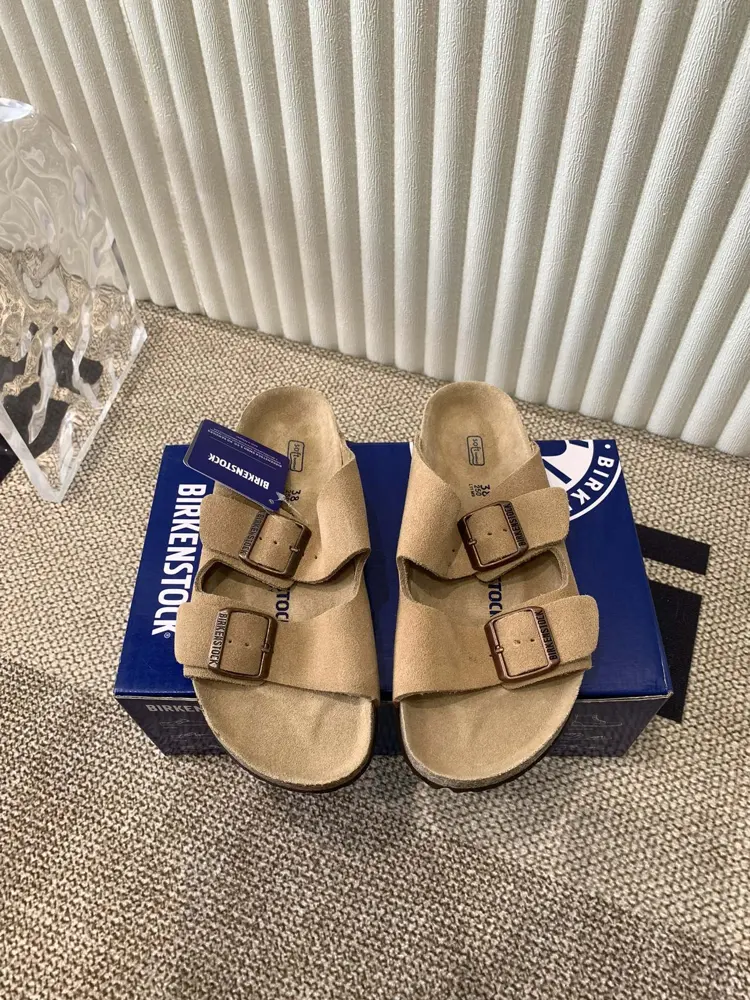 Birkenstock Boston leather cork slippers Birkenstock beach couple slippers