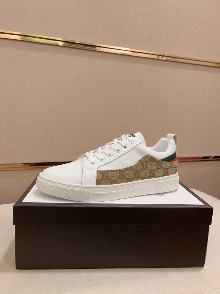 Gucci casual shoes upper Imported cowhide official website 1:1 fabric