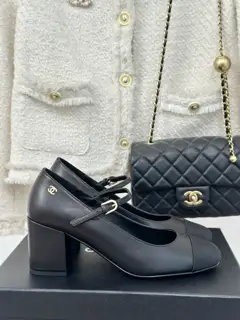 Chanel One-strap Thick Heel Mary Jane Shoes