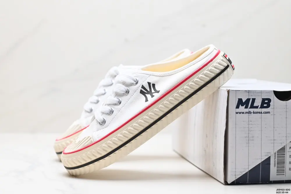 MLB Biscuit Shoes NY Yankees Retro Canvas Half Slippers 32SHS1011