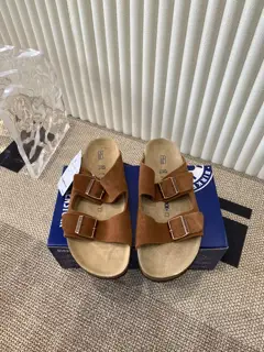 Birkenstock Boston leather cork slippers Birkenstock beach couple slippers